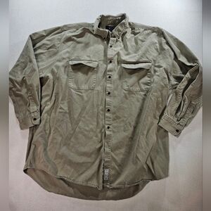 Abercrombie XXL Tan Button Up Workwear Shirt